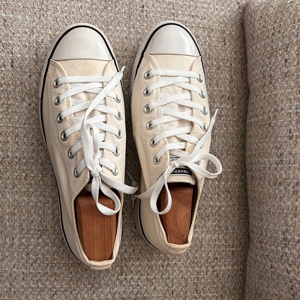 Classic Platform Canvas Sneakers in Cream - Picture 7 of 9